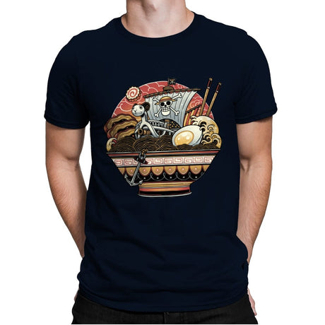 Ahoy, Noodle Pirates! - Mens Premium T-Shirts RIPT Apparel Small / Midnight Navy