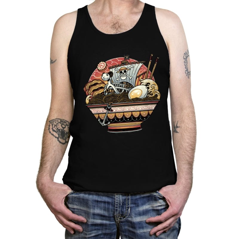 Ahoy, Noodle Pirates! - Tanktop Tanktop RIPT Apparel X-Small / Black
