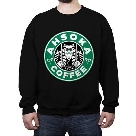 Ahsoka Coffee - Crew Neck Sweatshirt Crew Neck Sweatshirt RIPT Apparel Small / Black