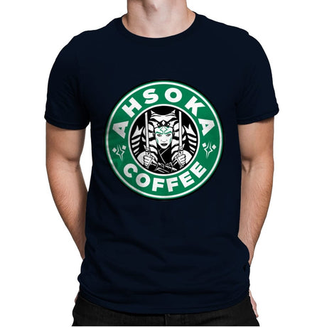 Ahsoka Coffee - Mens Premium T-Shirts RIPT Apparel Small / Midnight Navy