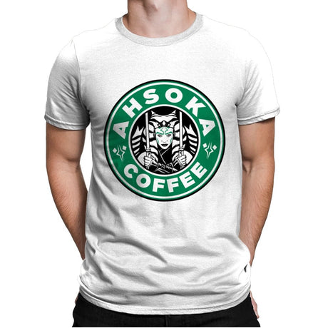 Ahsoka Coffee - Mens Premium T-Shirts RIPT Apparel Small / White