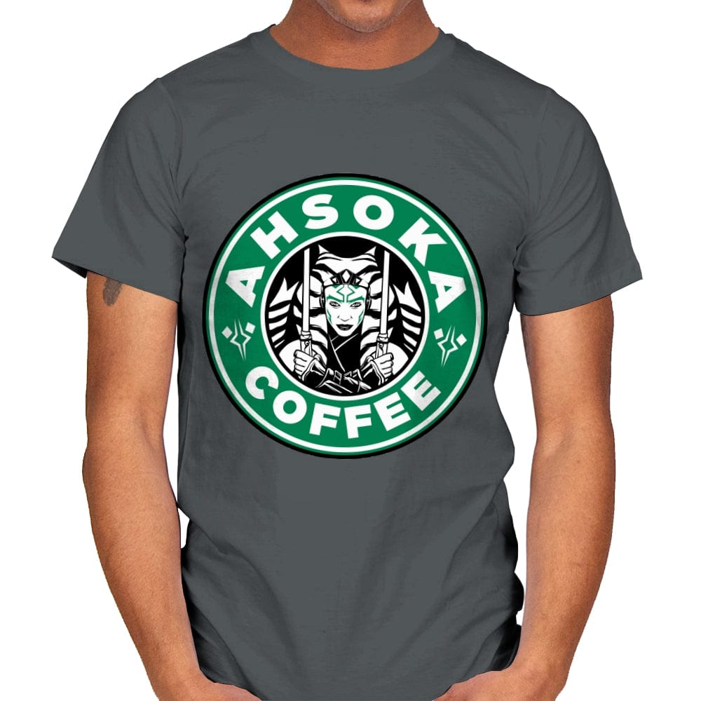 Ahsoka Coffee - Mens T-Shirts RIPT Apparel Small / Charcoal