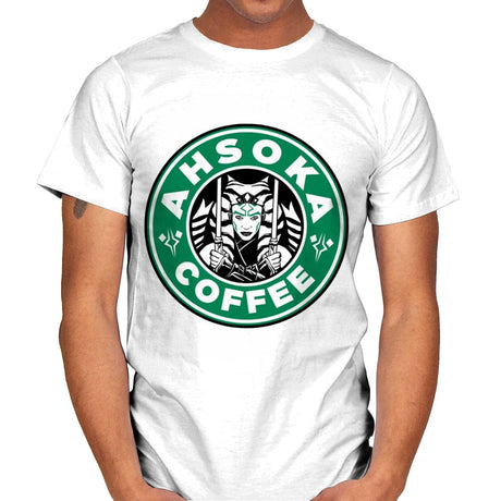 Ahsoka Coffee - Mens T-Shirts RIPT Apparel Small / White