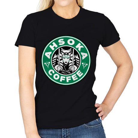 Ahsoka Coffee - Womens T-Shirts RIPT Apparel Small / Black