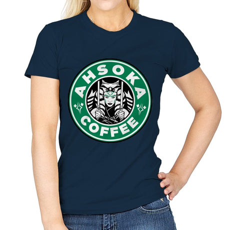 Ahsoka Coffee - Womens T-Shirts RIPT Apparel Small / Navy