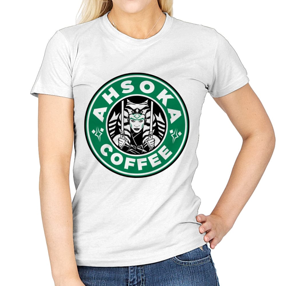 Ahsoka Coffee - Womens T-Shirts RIPT Apparel Small / White