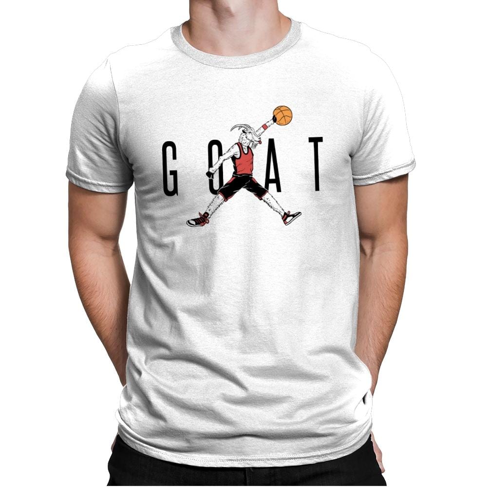Air G.O.A.T. - Mens Premium T-Shirts RIPT Apparel Small / White