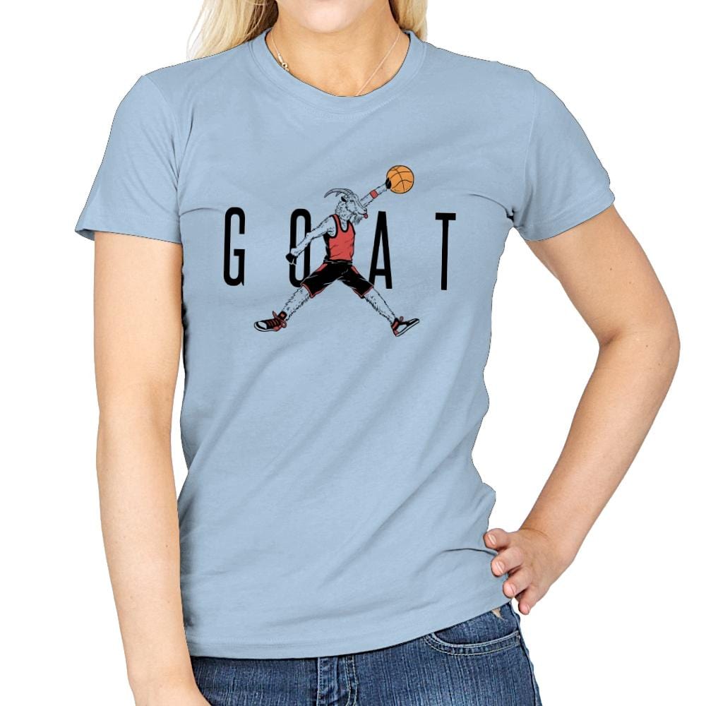 Air G.O.A.T. - Womens T-Shirts RIPT Apparel Small / Light Blue