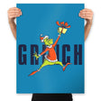Air Grinch 2.0 - Prints Posters RIPT Apparel 18x24 / Sapphire