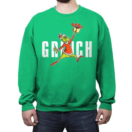 Air Grinch - Crew Neck Sweatshirt Crew Neck Sweatshirt RIPT Apparel Small / 00783f