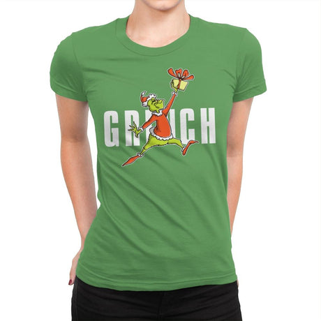 Air Grinch - Womens Premium T-Shirts RIPT Apparel Small / 00783f