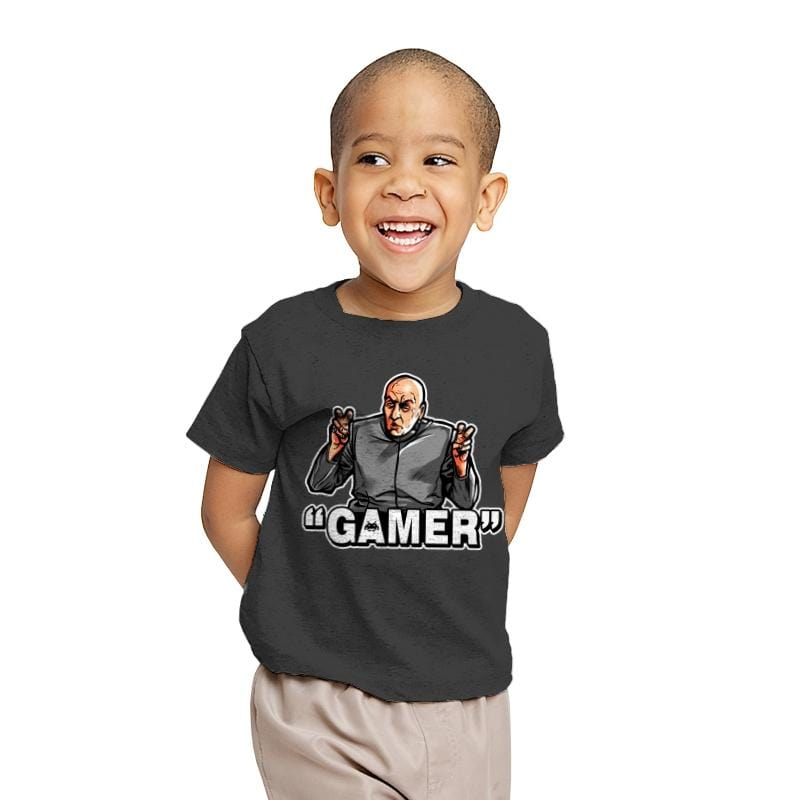 Air Quotes Gamer - Youth T-Shirts RIPT Apparel X-small / Charcoal