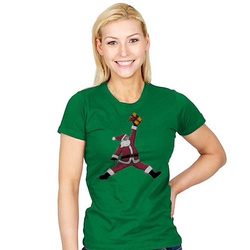 Air Santa! - Womens T-Shirts RIPT Apparel Small / Kelly