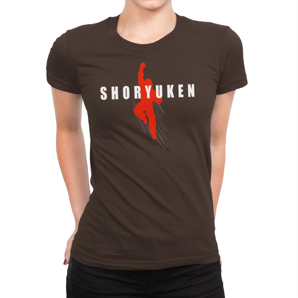 Air Shoryuken - Womens Premium T-Shirts RIPT Apparel Small / Dark Chocolate