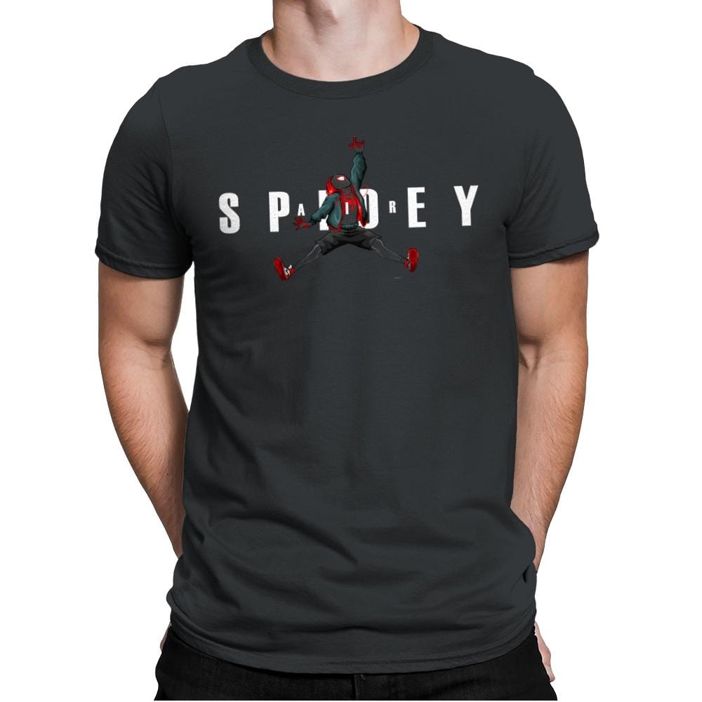 Air Spidey - Anytime - Mens Premium T-Shirts RIPT Apparel Small / Heavy Metal