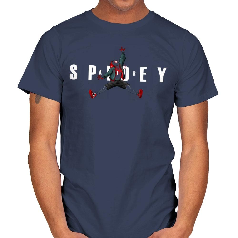 Air Spidey - Anytime - Mens T-Shirts RIPT Apparel Small / Navy