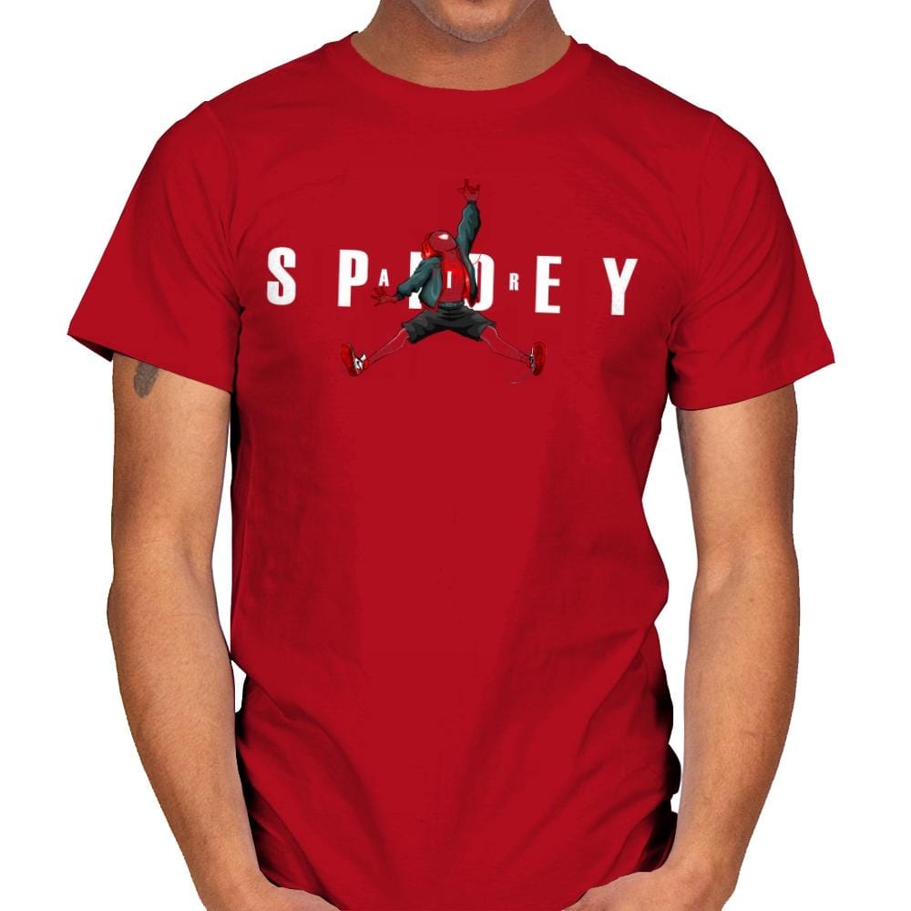 Air Spidey - Anytime - Mens T-Shirts RIPT Apparel Small / Red