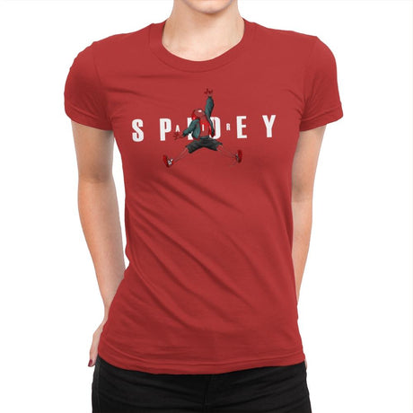 Air Spidey - Anytime - Womens Premium T-Shirts RIPT Apparel Small / Red