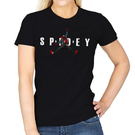 Air Spidey - Anytime - Womens T-Shirts RIPT Apparel Small / Black