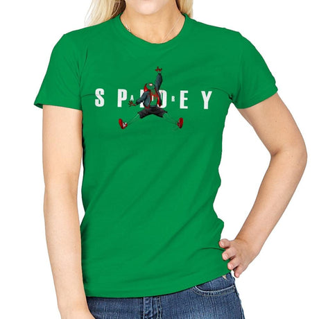Air Spidey - Anytime - Womens T-Shirts RIPT Apparel Small / Irish Green