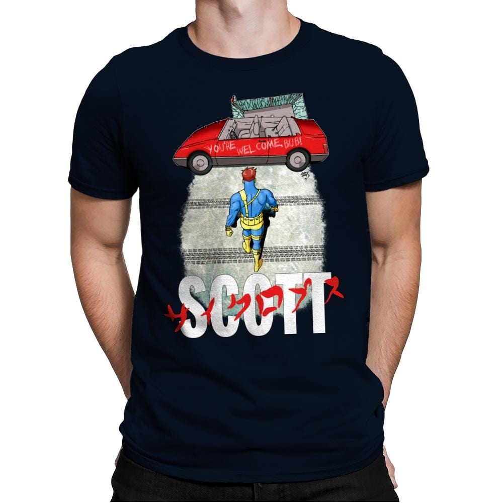 Akiraclops - Mens Premium T-Shirts RIPT Apparel Small / Midnight Navy