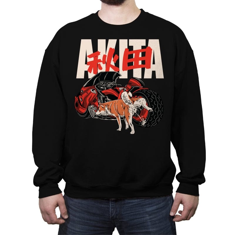 Akita - Crew Neck Sweatshirt Crew Neck Sweatshirt RIPT Apparel Small / Black