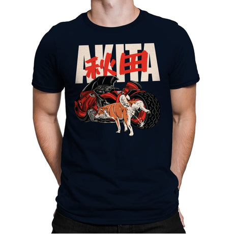 Akita - Mens Premium T-Shirts RIPT Apparel Small / Midnight Navy