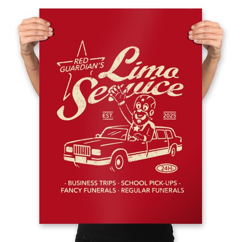 Alexei's Limo Service - Prints Posters RIPT Apparel 18x24 / Red