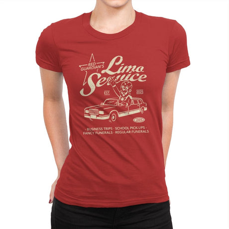 Alexei's Limo Service - Womens Premium T-Shirts RIPT Apparel Small / Red