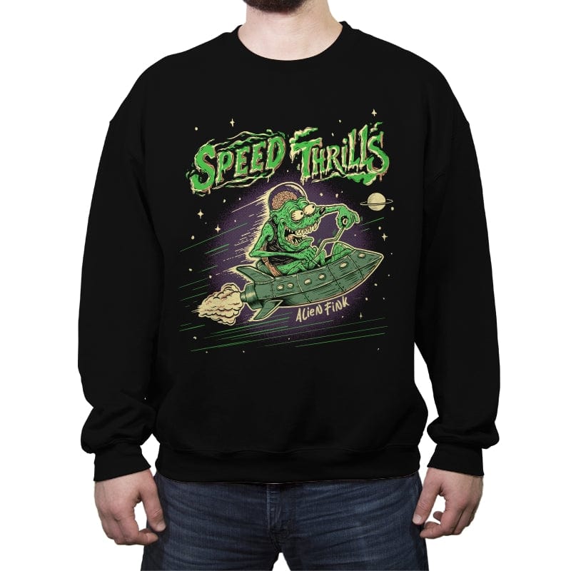 Alien Fink - Crew Neck Sweatshirt Crew Neck Sweatshirt RIPT Apparel Small / Black