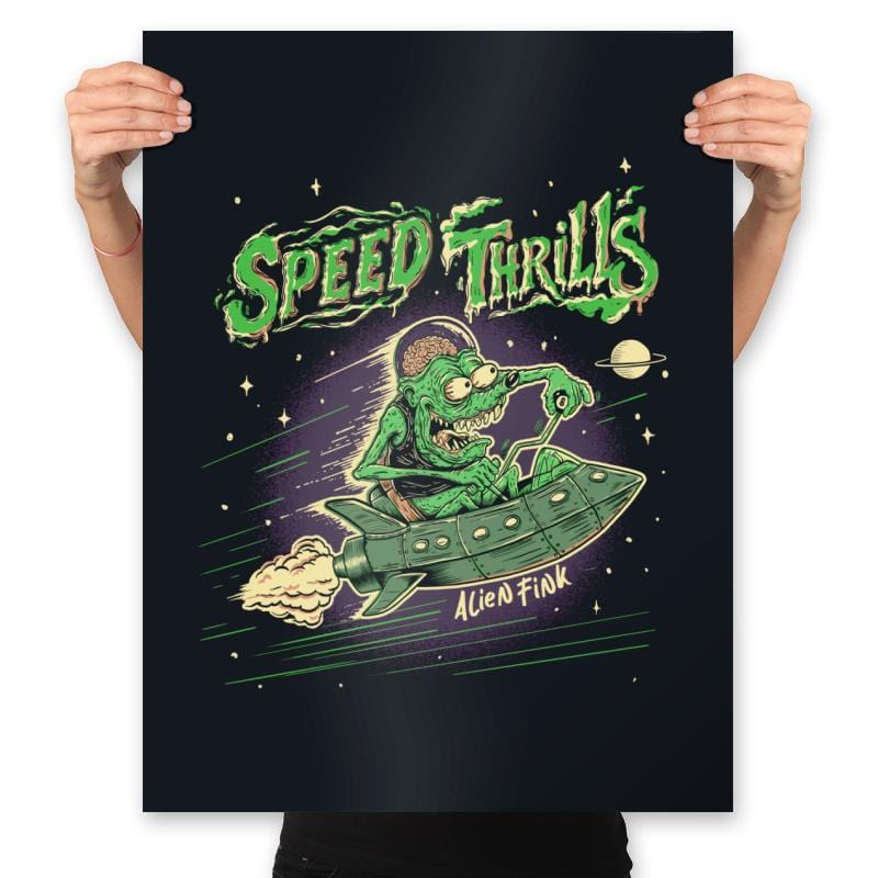 Alien Fink - Prints Posters RIPT Apparel 18x24 / Black