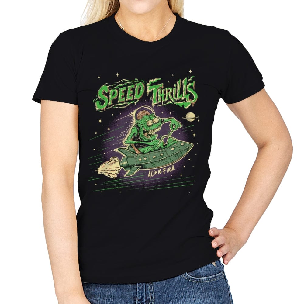 Alien Fink - Womens T-Shirts RIPT Apparel Small / Black