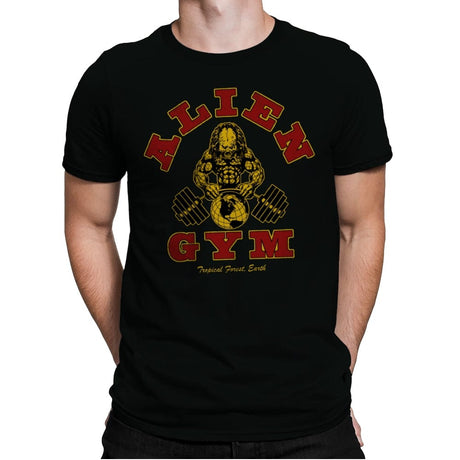 Alien Gym - Mens Premium T-Shirts RIPT Apparel Small / Black
