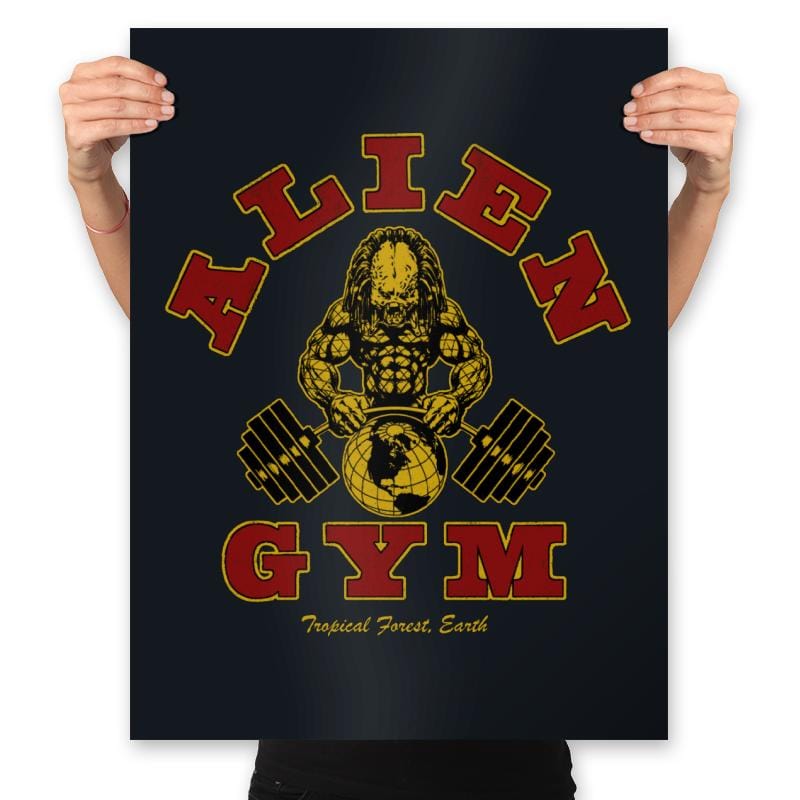 Alien Gym - Prints Posters RIPT Apparel 18x24 / Black