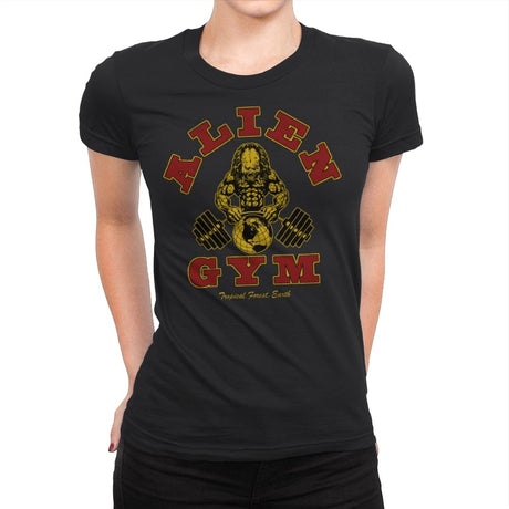 Alien Gym - Womens Premium T-Shirts RIPT Apparel Small / Black