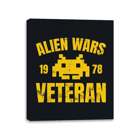 Alien Wars Veteran - Canvas Wraps Canvas Wraps RIPT Apparel 11x14 / Black