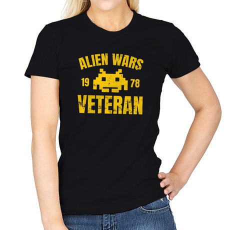 Alien Wars Veteran - Womens T-Shirts RIPT Apparel Small / Black