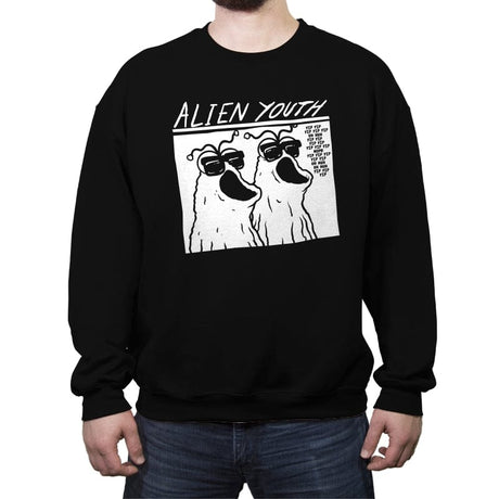 Alien Youth - Crew Neck Sweatshirt Crew Neck Sweatshirt RIPT Apparel Small / Black