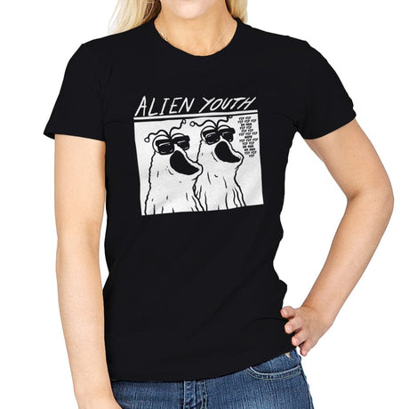 Alien Youth - Womens T-Shirts RIPT Apparel Small / Black