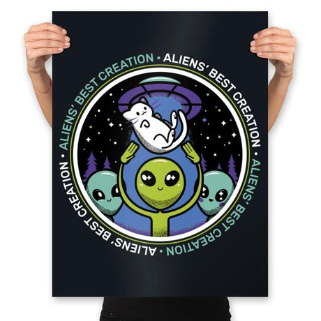 Aliens' Best Creation - Prints Posters RIPT Apparel 18x24 / Black