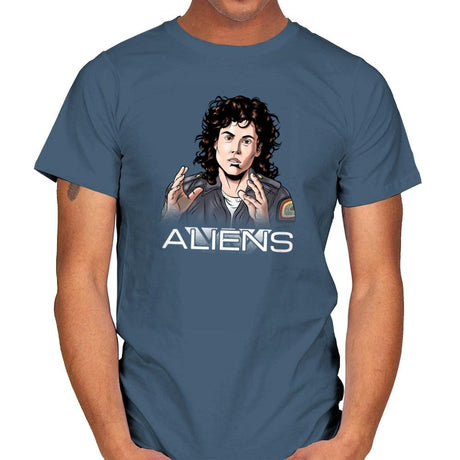 Aliens - Extraterrestrial Tees - Mens T-Shirts RIPT Apparel Small / Indigo Blue