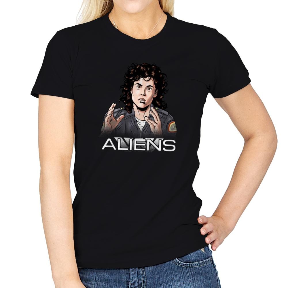 Aliens - Extraterrestrial Tees - Womens T-Shirts RIPT Apparel Small / Black