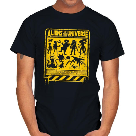 Aliens of the Universe - Mens T-Shirts RIPT Apparel Small / Black