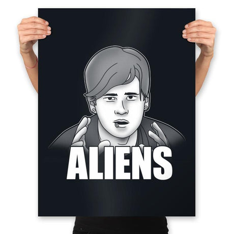 Aliens - Prints Posters RIPT Apparel 18x24 / Black