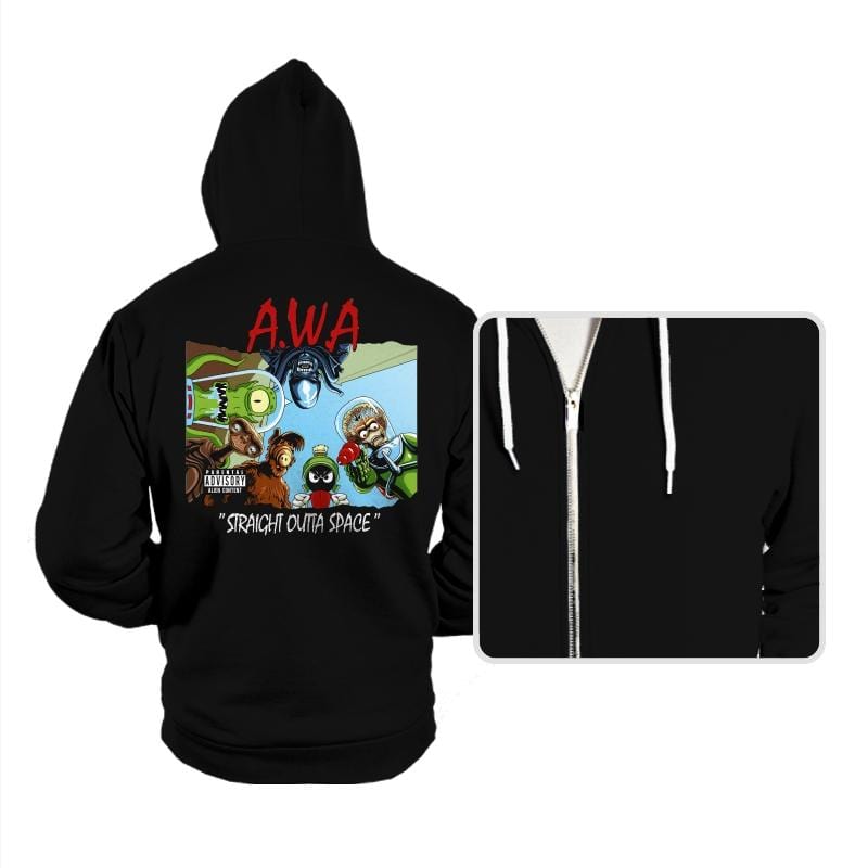 Aliens With Attitude - Hoodies Hoodies RIPT Apparel Small / Black