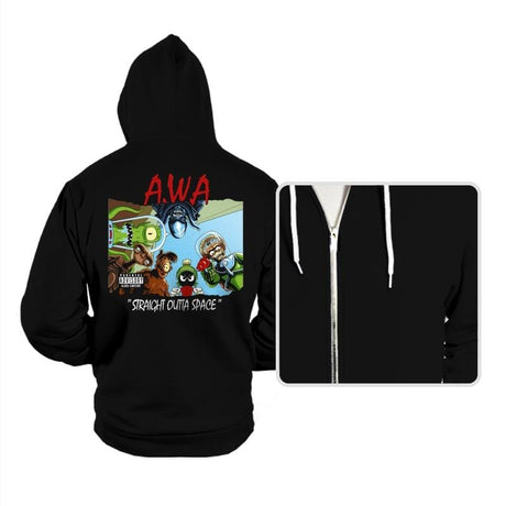 Aliens With Attitude - Hoodies Hoodies RIPT Apparel Small / Black