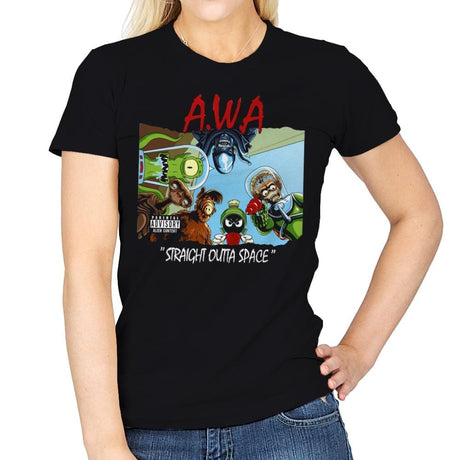 Aliens With Attitude - Womens T-Shirts RIPT Apparel Small / Black