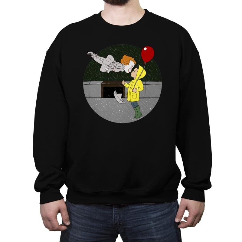 All Fly With Me - Anytime - Crew Neck Sweatshirt Crew Neck Sweatshirt RIPT Apparel Small / Black