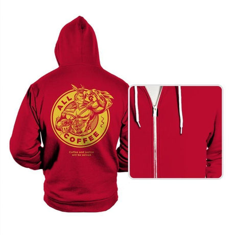 All Might Coffee - Hoodies Hoodies RIPT Apparel Small / Red
