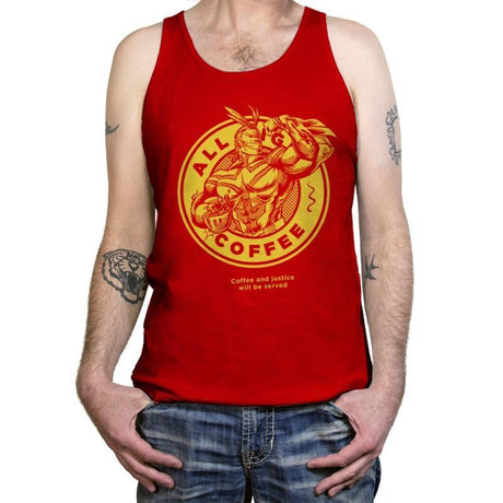 All Might Coffee - Tanktop Tanktop RIPT Apparel X-Small / Red